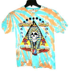 Grateful Dead Youth Blue Orange Tie Dye Sphinx Fruit Of The Loom T Shirt Reprint